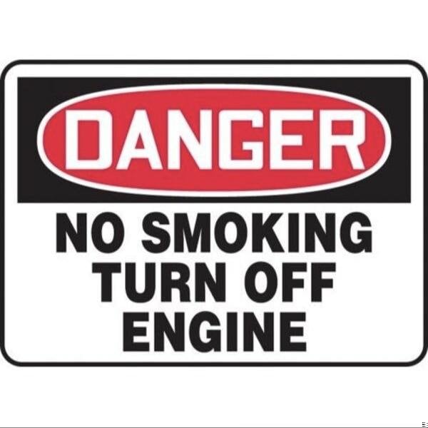 Accuform OSHA DANGER SAFETY SIGN NO SMOKING MSMK052XP MSMK052XP - main
